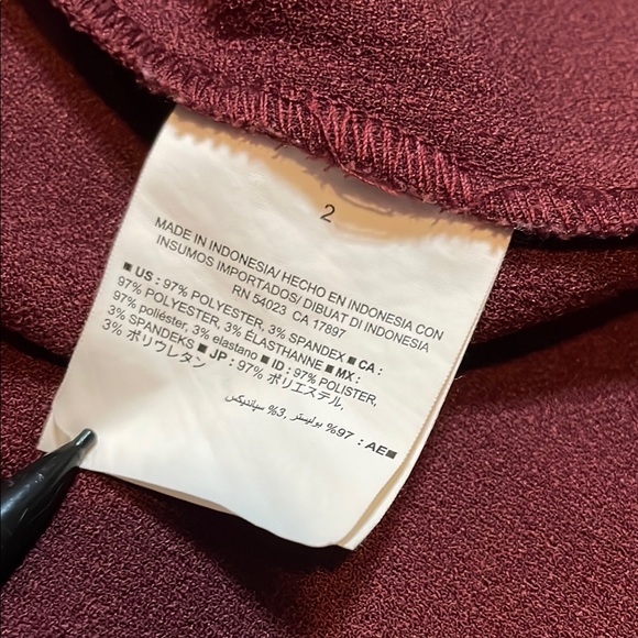 Old Navy Elegant Burgundy A-Line Skirt - Picture 3 of 5